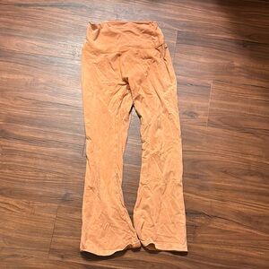 Womens Orange Velour Pants